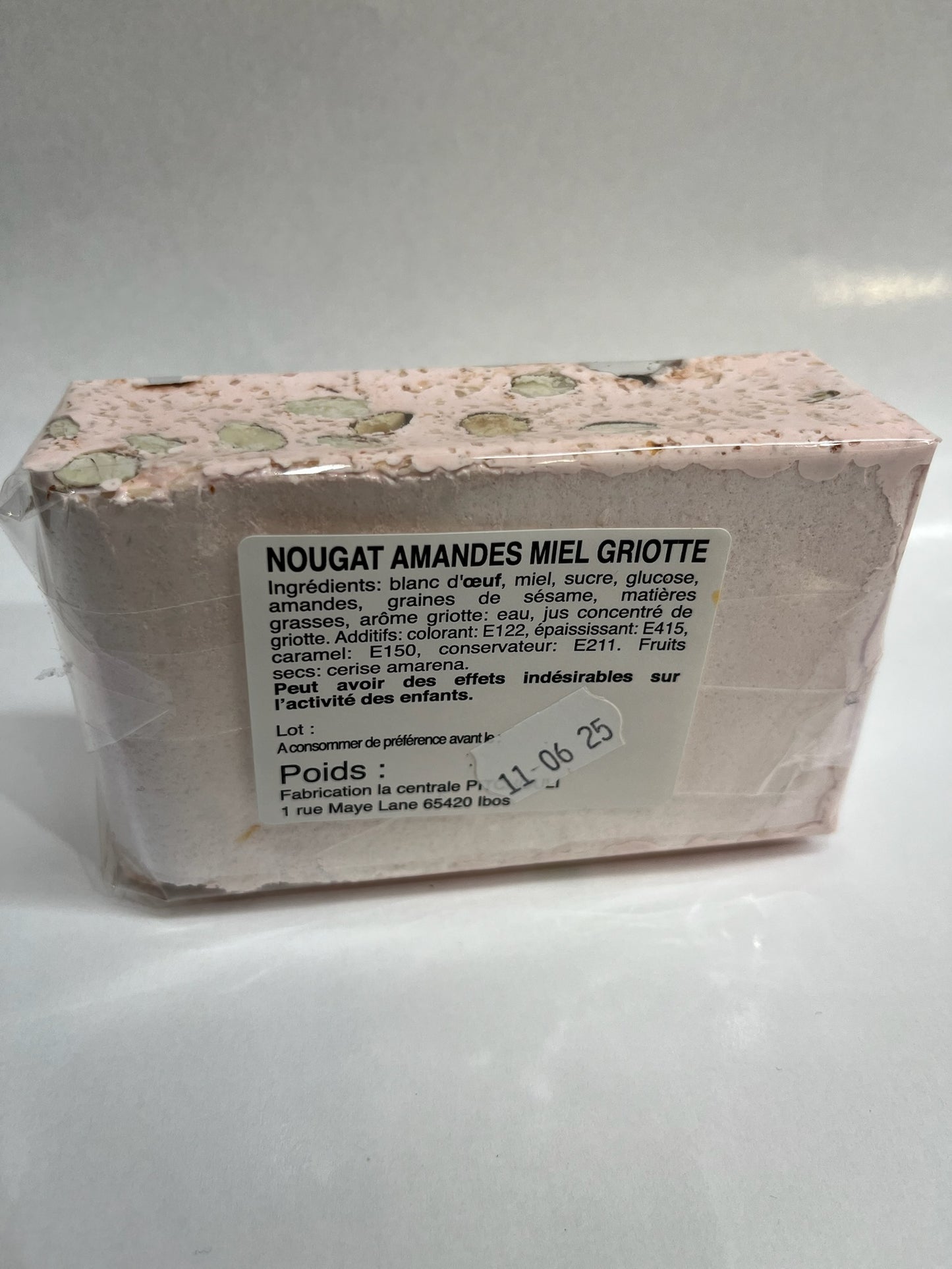 Nougat Amandes, Miel et Griotte – Douceur Artisanale
