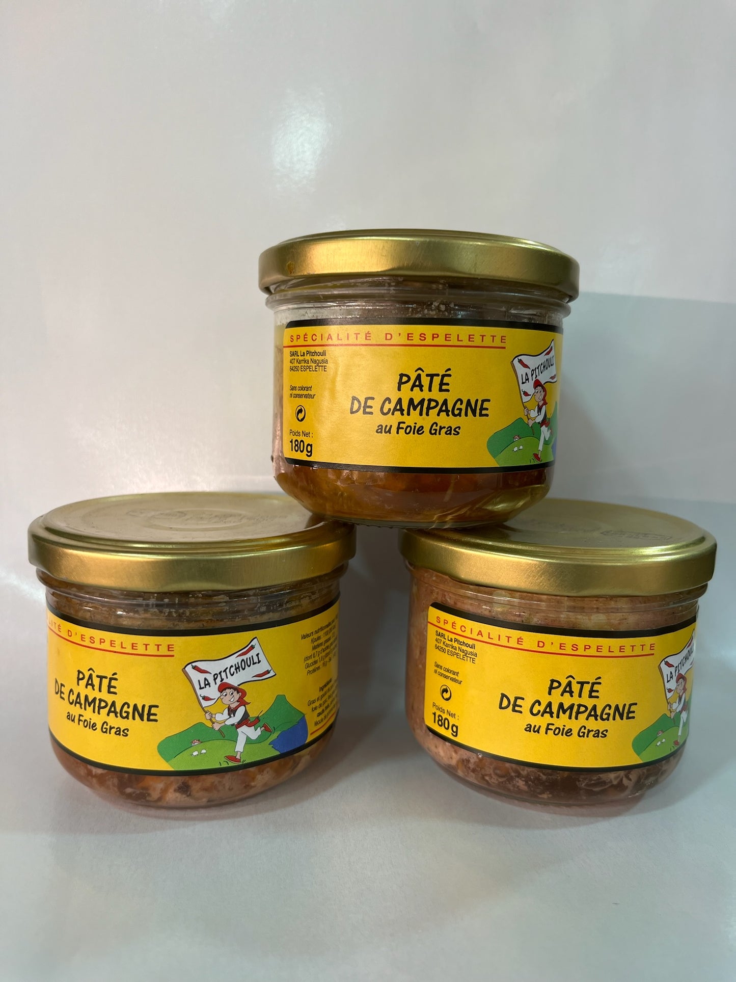 Lot de 3 Pâtés de Campagne au Foie Gras – La Pitchouli