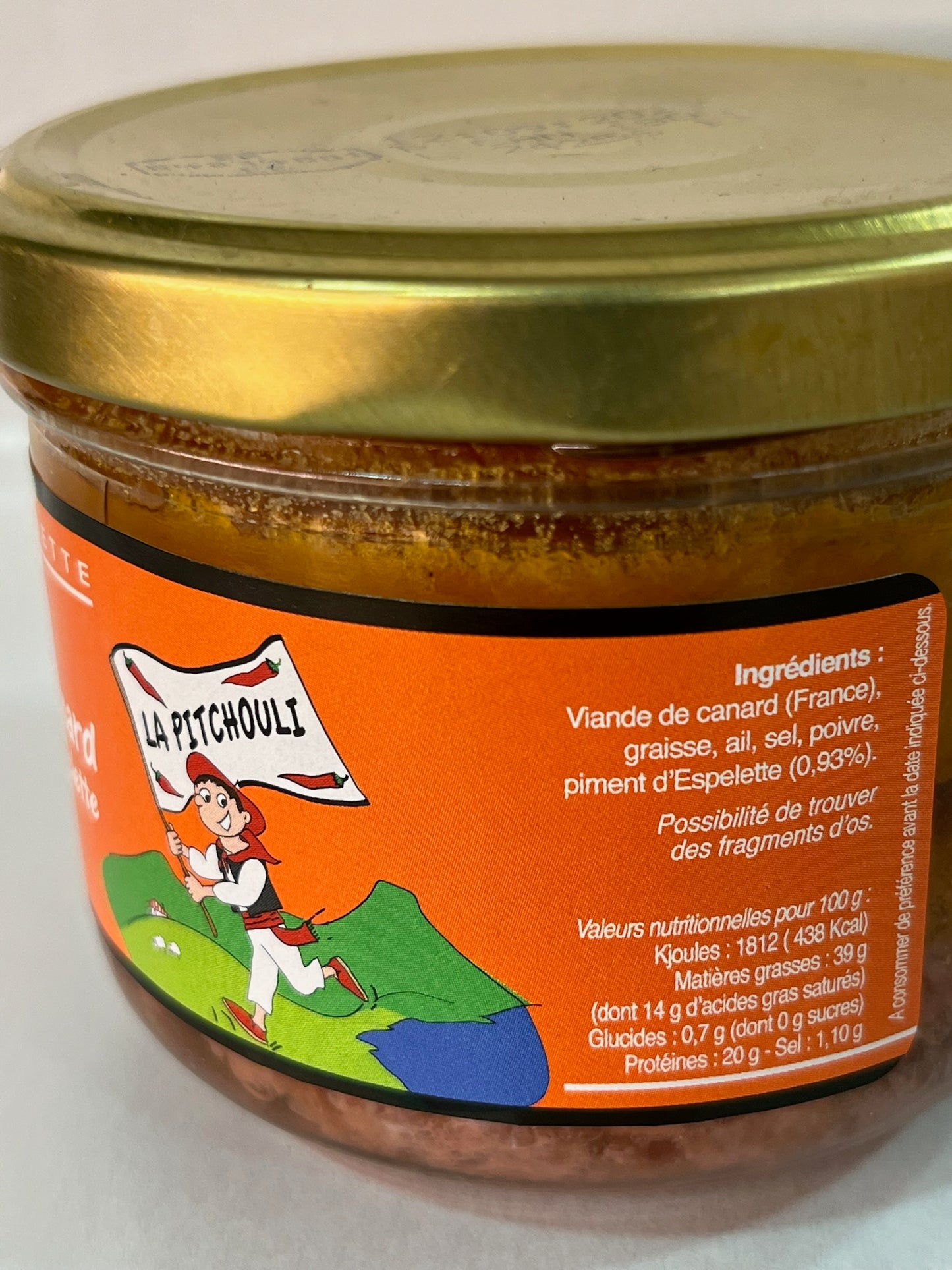 Lot de 3 Pâtés Pur Canard au Piment d’Espelette – La Pitchouli