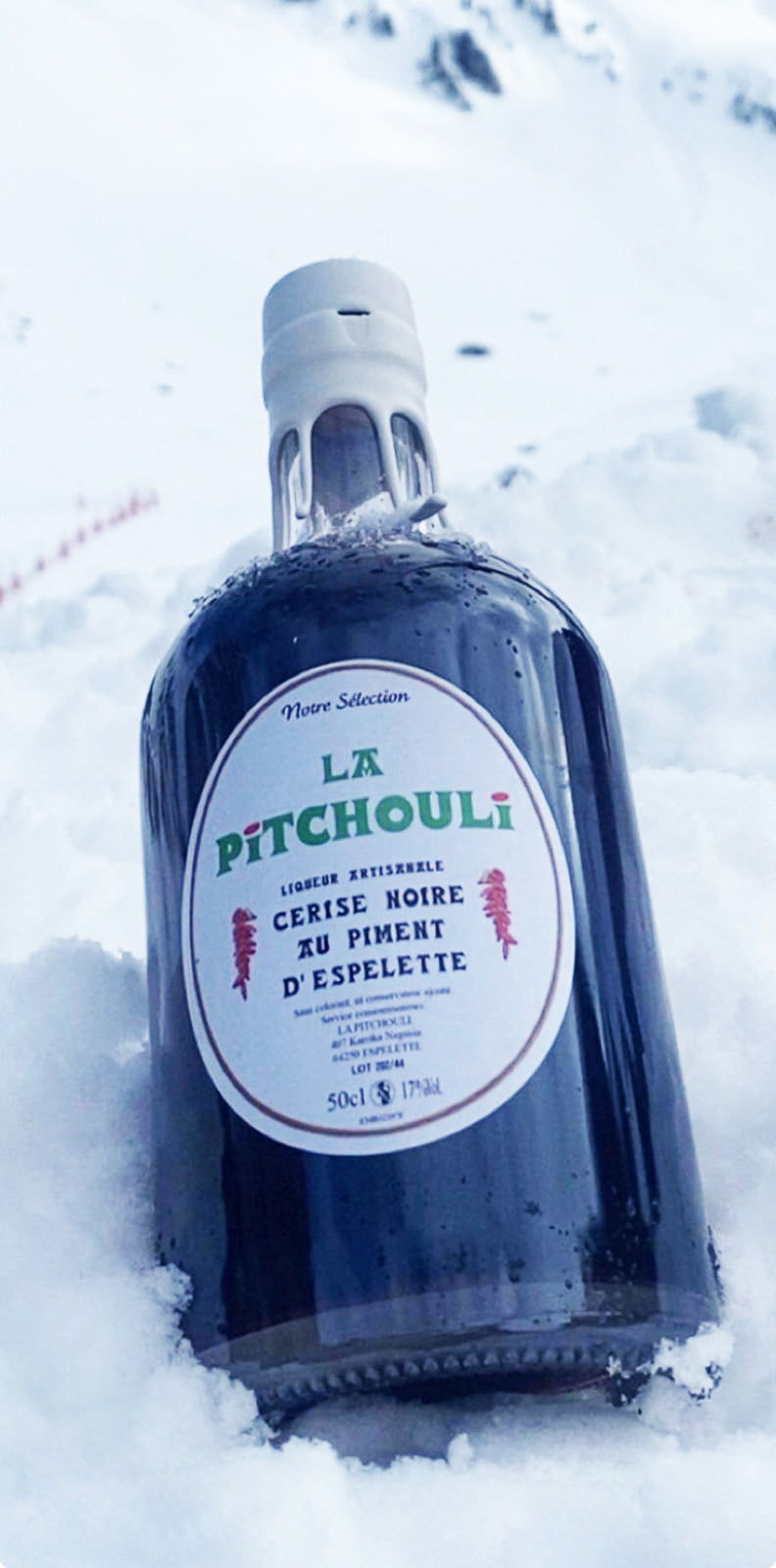 Liqueur artisanale Cerise noire au piment d'espelette